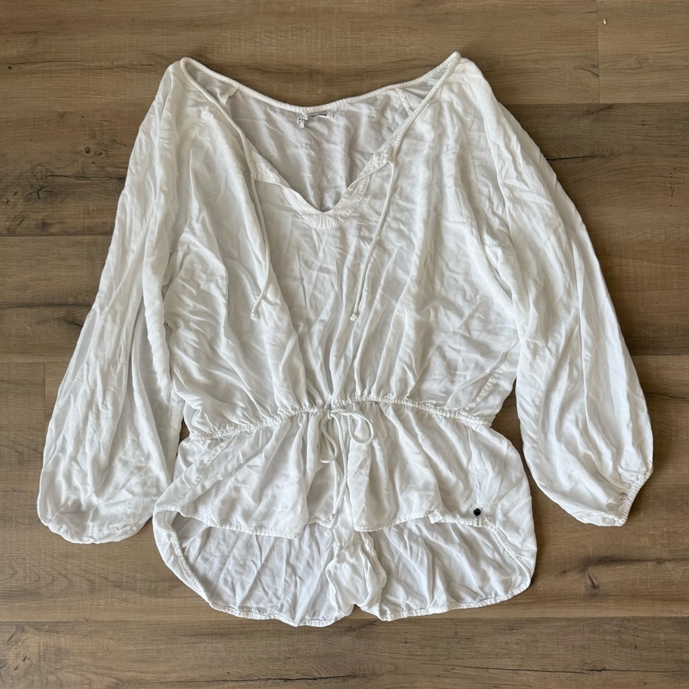 One Teaspoon white viscose tie front romper – Medium - Picture 2 of 2